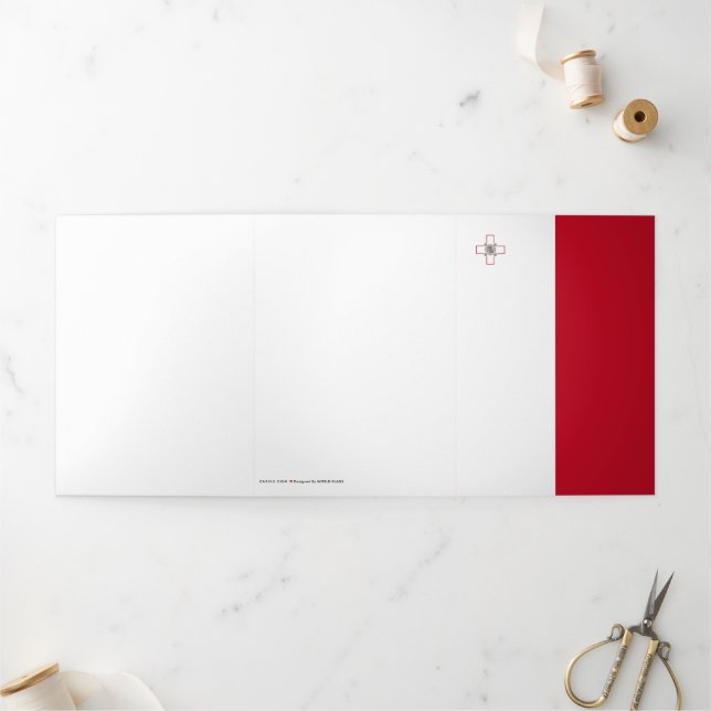 Malta flag Tri-Fold card (Outside)