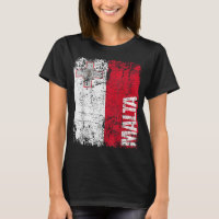 MALTA Flag Vintage Distressed MALTA 