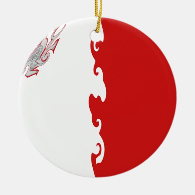 Malta Gnarly Flag Ceramic Tree Decoration (Front)