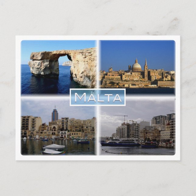 Malta - Gozo Mt Azure Window - La Valletta - Postcard (Front)