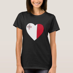 Malta Heart Flag Patriotic Country T-Shirt