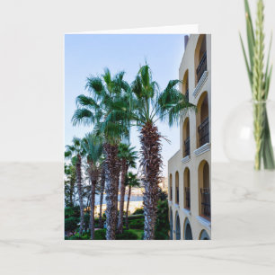 Malta Hotel And Palm Trees Card