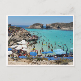Malta Island Summer Beach Photo Postcard