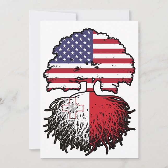 Malta Maltese American USA United States America Invitation (Front)