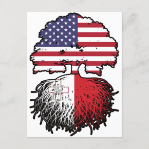Malta Maltese American USA United States America Postcard