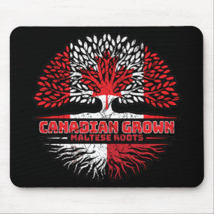 Malta Maltese Canadian Canada Tree Roots Flag Mouse Mat