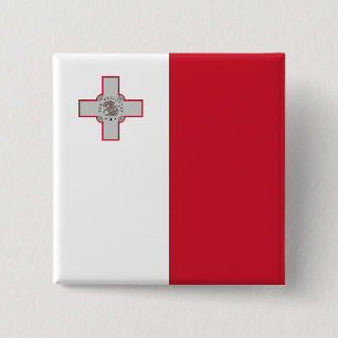 Malta (Maltese) Flag 15 Cm Square Badge