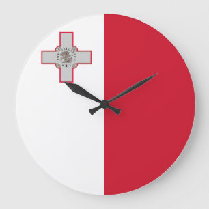 Malta (Maltese) Flag Large Clock