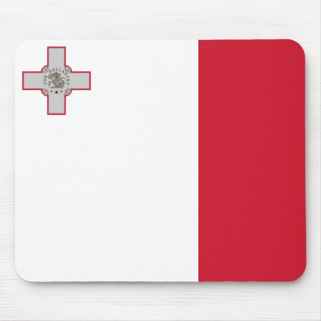 Malta (Maltese) Flag Mouse Mat (Front)