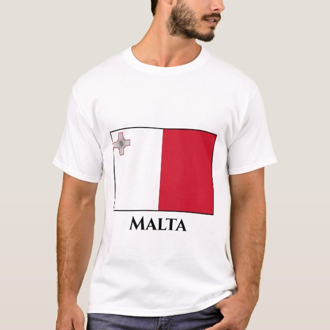 Malta (Maltese) Flag T-Shirt (Front)