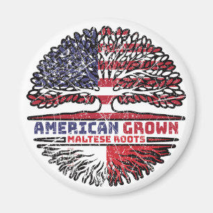 Malta Maltese US American USA United States Tree Magnet