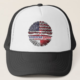 Malta Maltese US American USA United States Tree Trucker Hat