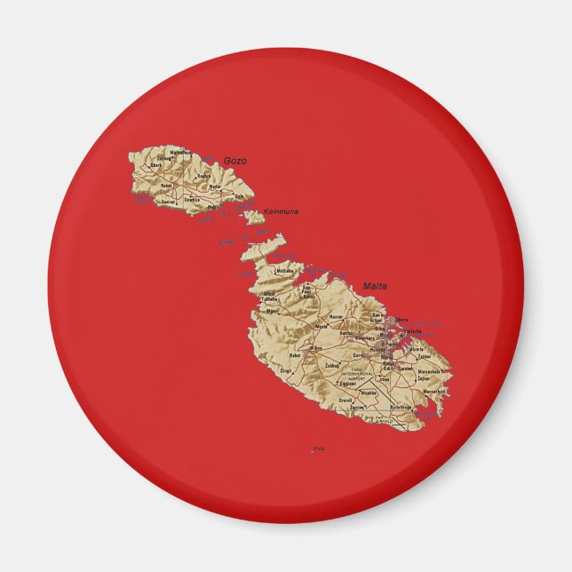 Malta Map Magnet (Front)