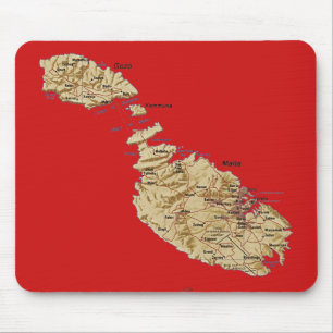 Malta Map Mousepad