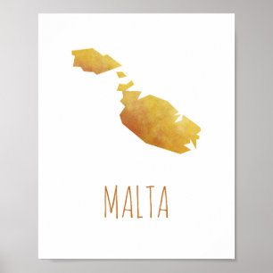 Malta Map Poster