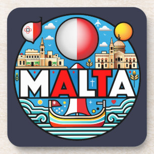 Malta Mediterranean Island Nation Coaster