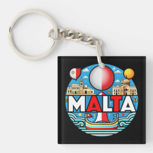 Malta Mediterranean Island Nation Key Ring