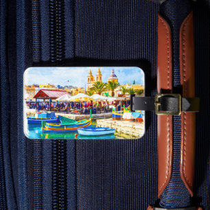 Malta Mediterranean Panorama View Luggage Tag