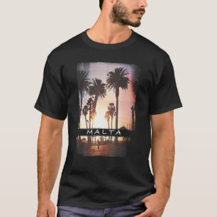 Malta Mediterranean Sunset Sunrise Photo T-Shirt