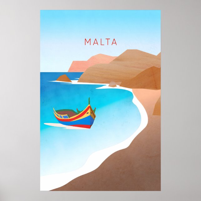 Malta Minimal Travel Poster (Front)