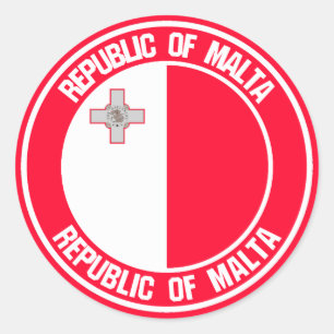 Malta Round Emblem Classic Round Sticker