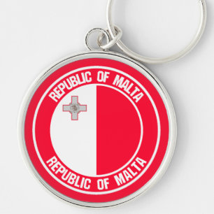 Malta Round Emblem Key Ring