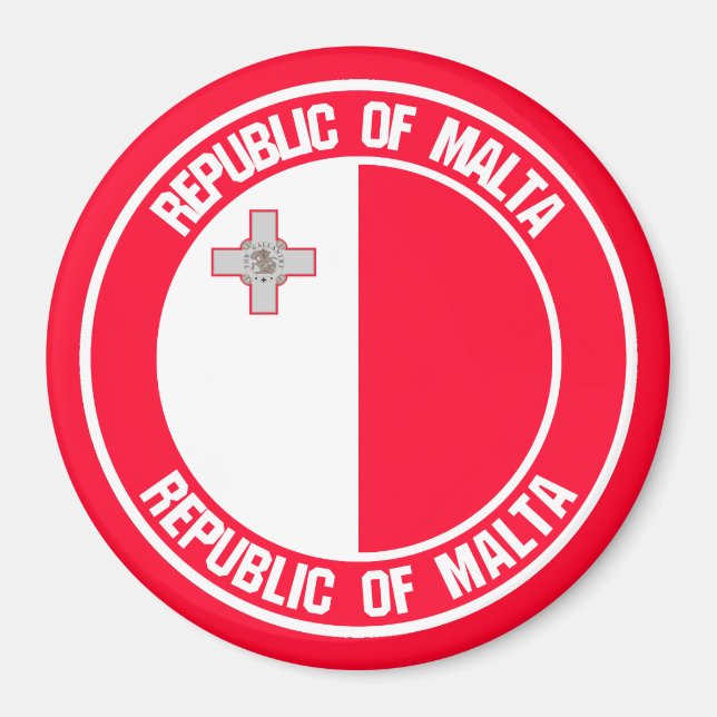 Malta Round Emblem Magnet (Front)