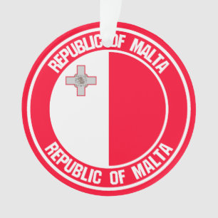 Malta Round Emblem Ornament