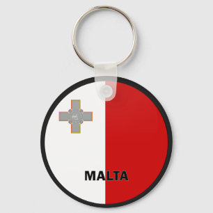 Malta Roundel quality Flag Key Ring