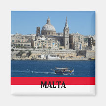 Malta Scene of Valletta and Harbour Souvenir