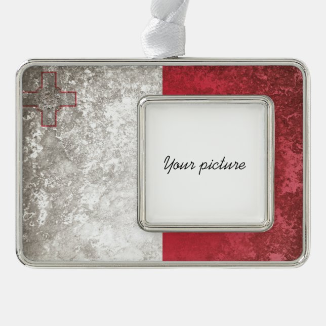 Malta Silver Plated Framed Ornament (Front)