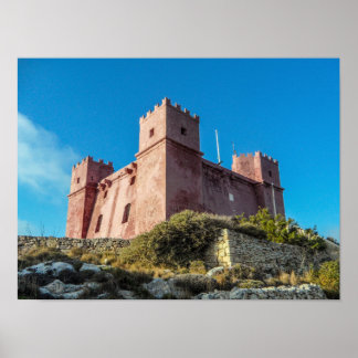 Malta St. Agatha's Tower a.k.a. Red Tower Poster