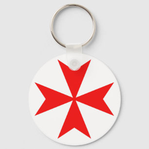 malta templar knights red cross religion symbol key ring