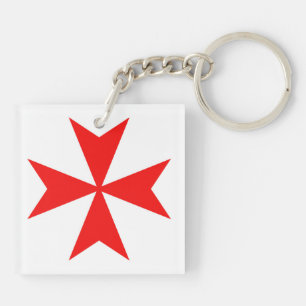 malta templar knights red cross religion symbol key ring