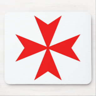 malta templar knights red cross religion symbol mouse mat