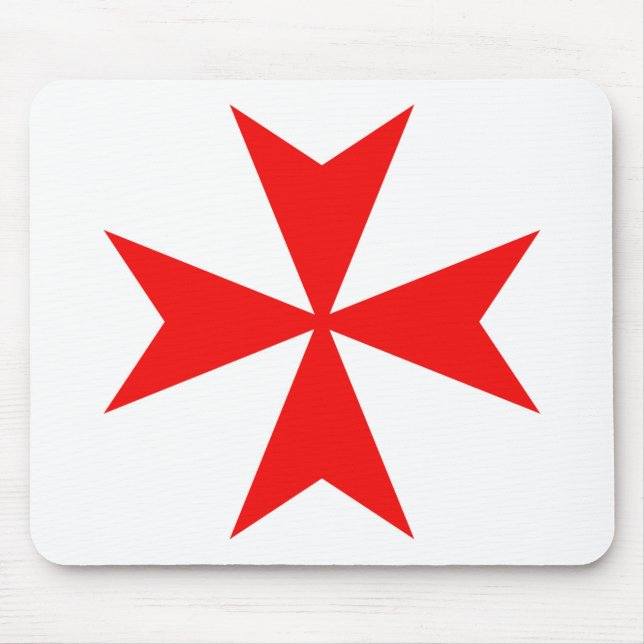 malta templar knights red cross religion symbol mouse mat (Front)