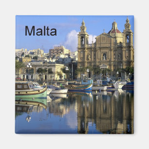Malta Vallete Harbour (St.K) Magnet