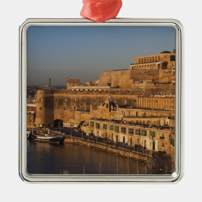 Malta, Valletta, harbour view from Lower Barrakka Metal Tree Decoration (Front)