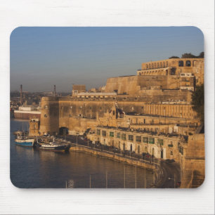 Malta, Valletta, harbour view from Lower Barrakka Mouse Mat