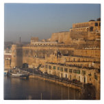 Malta, Valletta, harbour view from Lower Barrakka Tile<br><div class="desc">COPYRIGHT Walter Bibikow / DanitaDelimont.com | EU18 WBI0187.jpg | Malta,  Valletta,  harbour view from Lower Barrakka Gardens,  dawn</div>
