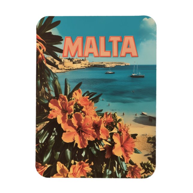 Malta vintage magnet (Vertical)