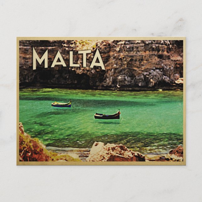 Malta Vintage Postcard (Front)