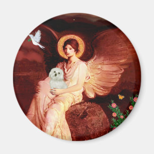 Maltese 11 - Seated Angel Magnet