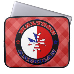 Maltese American Cross Ensign Laptop Case