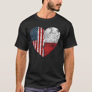 Maltese American Flags Heart United States Malta T-Shirt