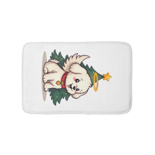 Maltese Angel Dog Bath Mat