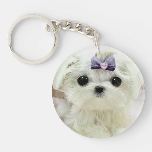 Maltese Baby Key Ring (Front)