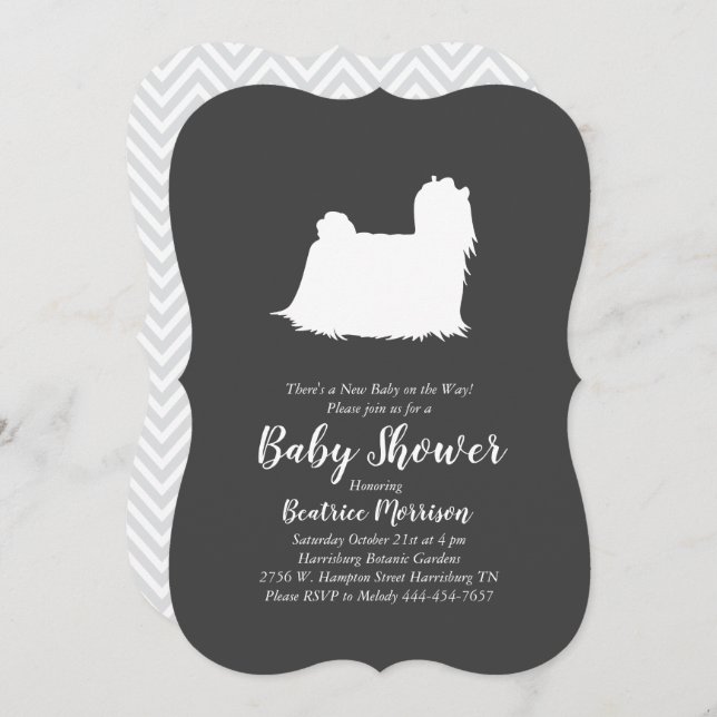 Maltese Baby Shower Gender Neutral Invitation (Front/Back)