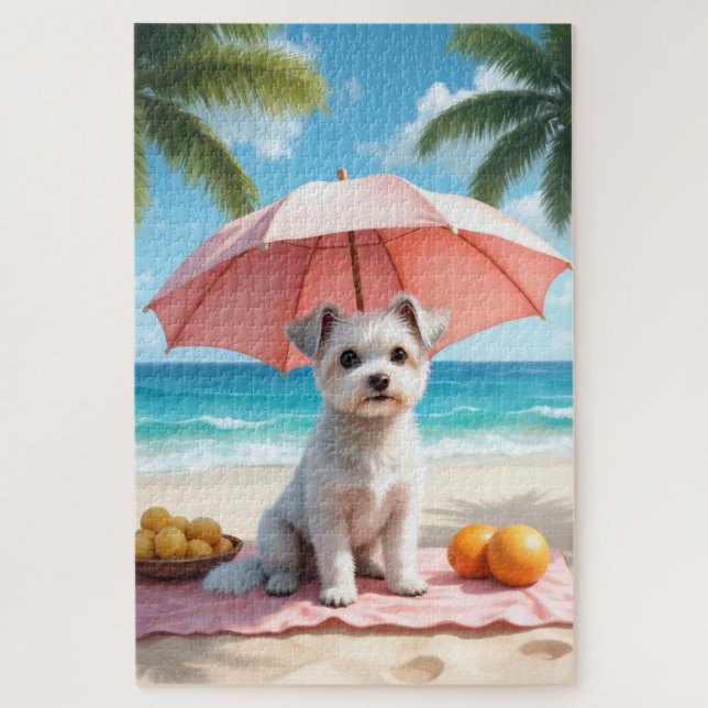 Maltese Beach Relax Scene Jigsaw Puzzle (Vertical)
