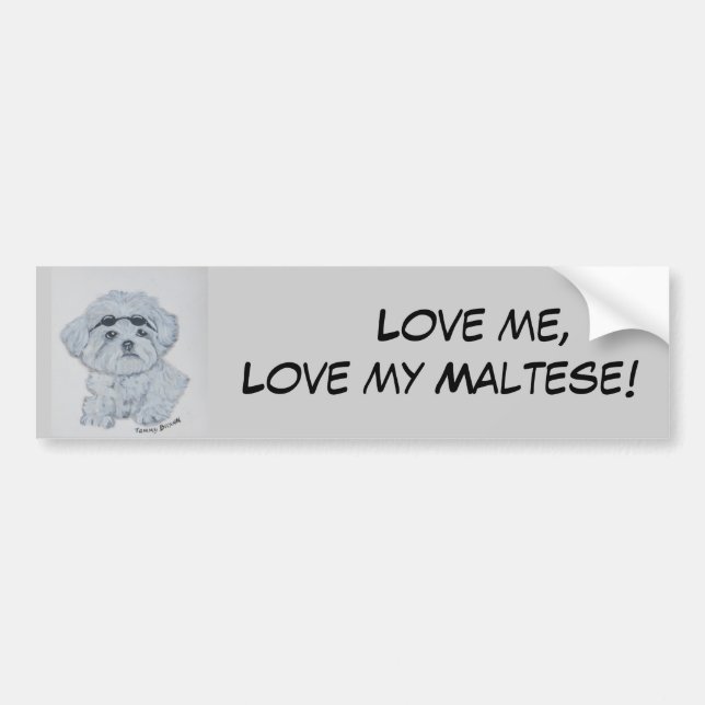 Maltese bumper sticker (Front)